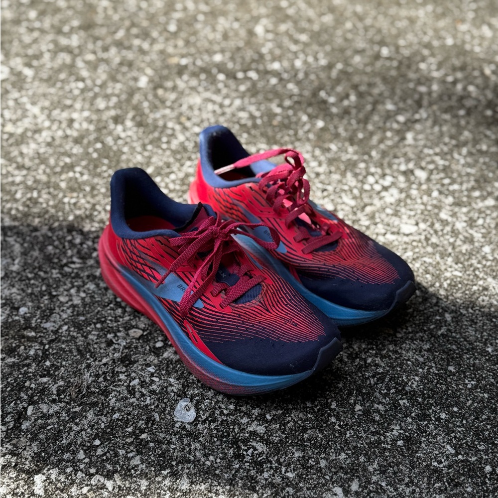 Brooks Red and Blue Athletic Shoes